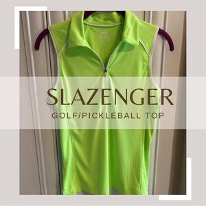 Slazenger Neon Green Women's Golf/Pickleball Top -XS